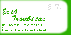erik trombitas business card